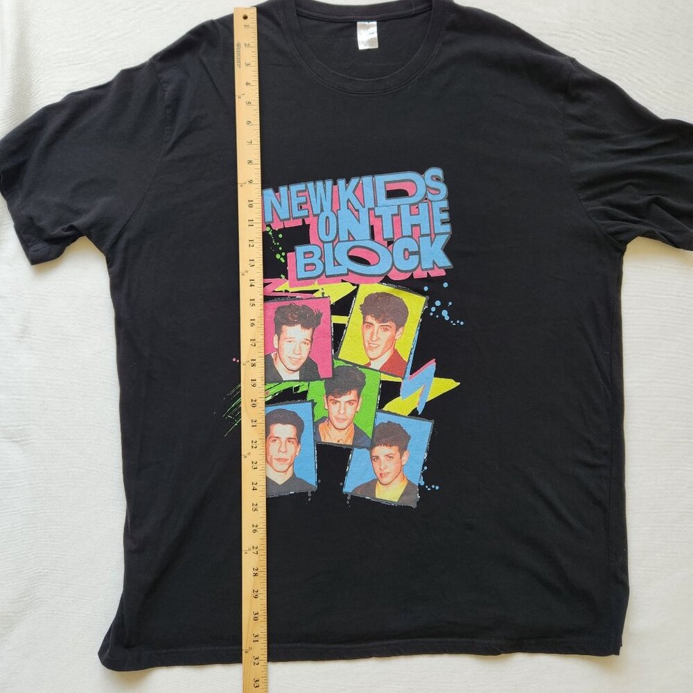 New Kids On The Block Black Graphic T-Shirt Retro Band Tee 90s Vegas Concert 3XL - Picture 8 of 9